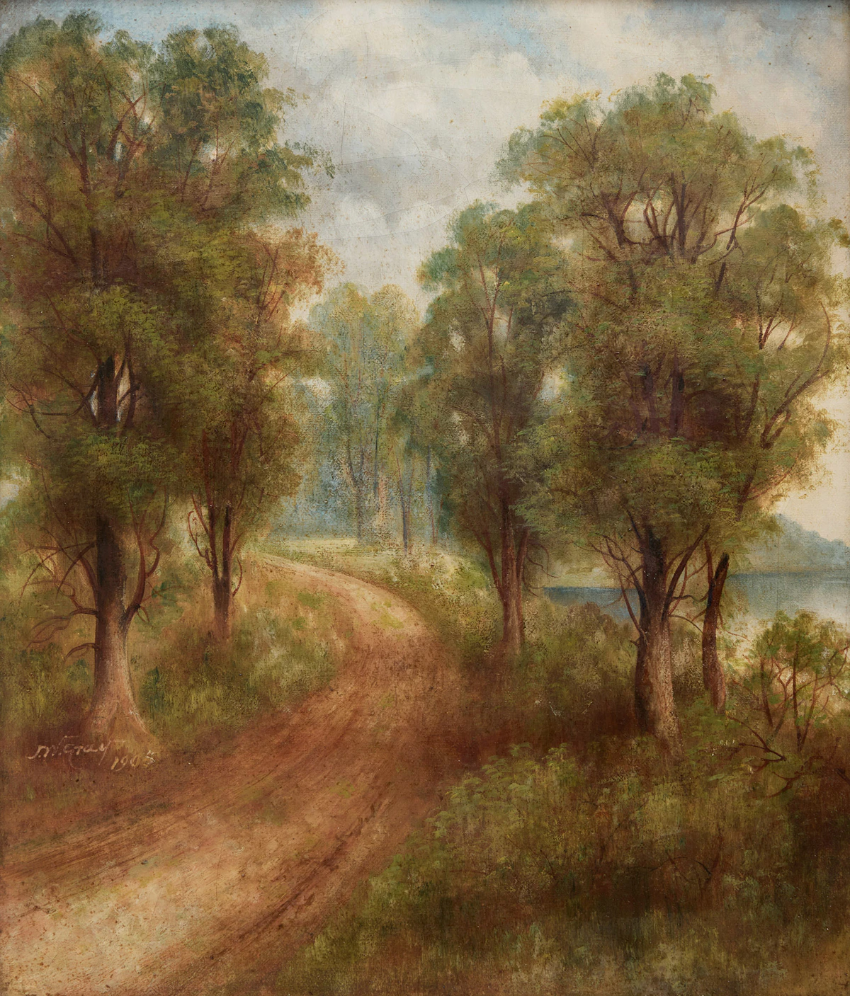 John Warren Gray, Untitled (Country Lane), 1905, oil on canvas