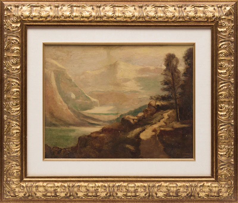 John Hammond, Untitled (Mountains of British Columbia), oil on board - view 2