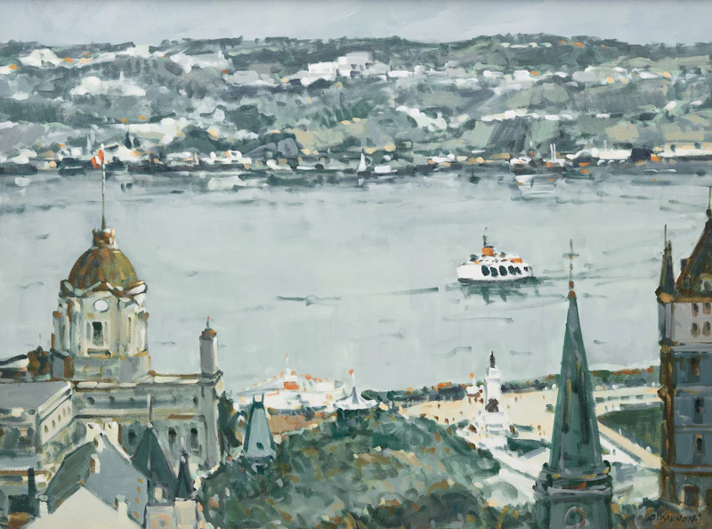 Quebec, avec vue sur le fleuve, 1989-1990 by Serge Brunoni
