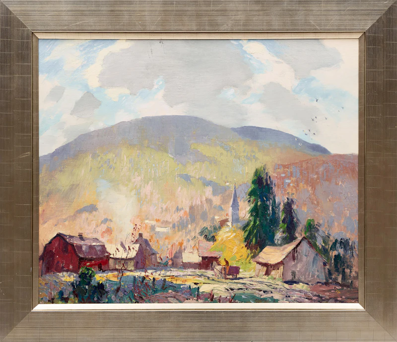 George Franklin Arbuckle, Autumn Morning, Baie St. Paul, P. Que., oil on canvas - view 2