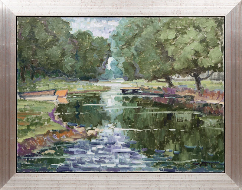 Leo Ayotte, Untitled (River Landscape), 1967, oil on canvas - view 2