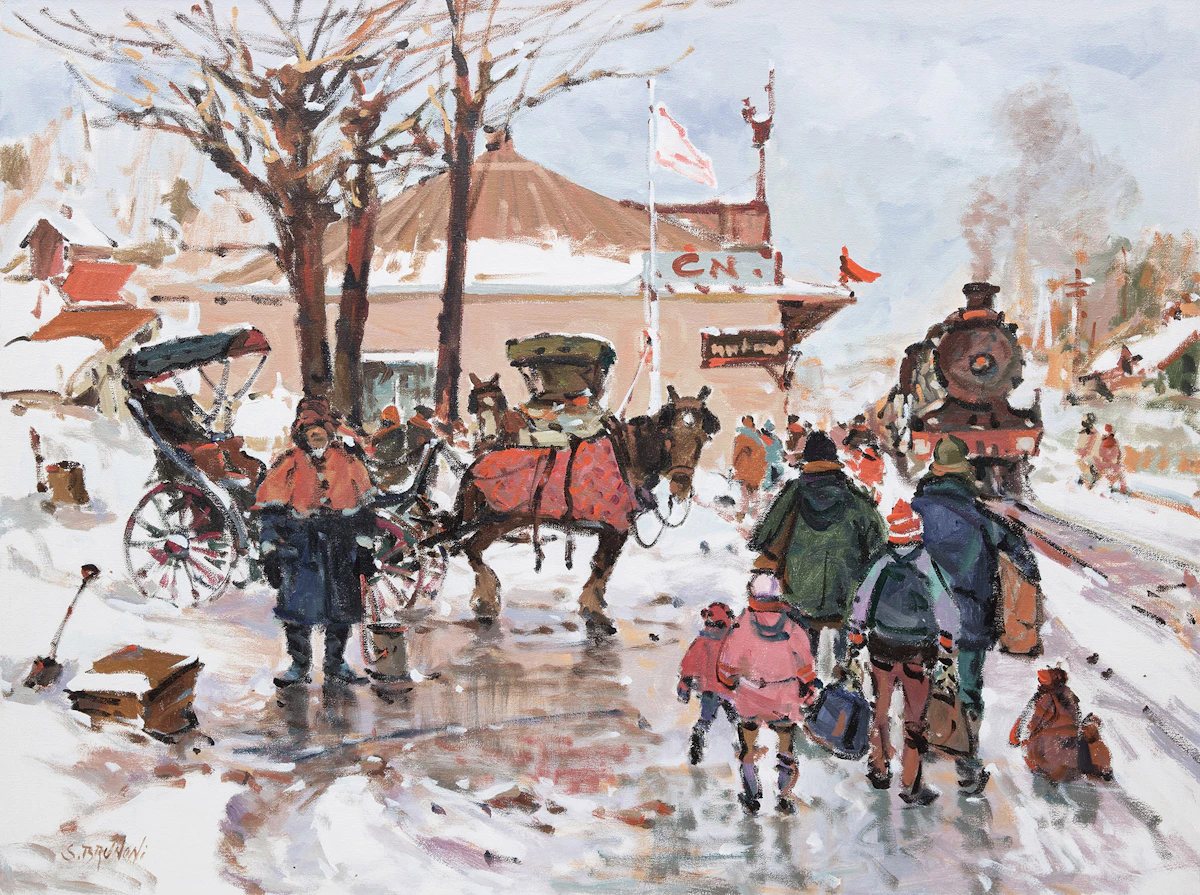 Serge Brunoni, Imagine cet instant, oil on canvas