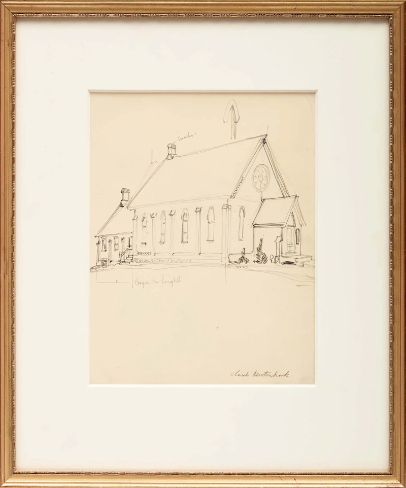 Franklin Carmichael, Church Newtonbrook, circa 1920-1930, graphite, circa 1920 - view 2