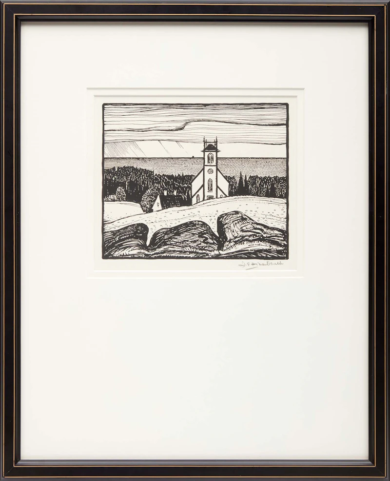 James Edward Hervey MacDonald, Church by the Sea, N.S., 1925, lithograph - view 2