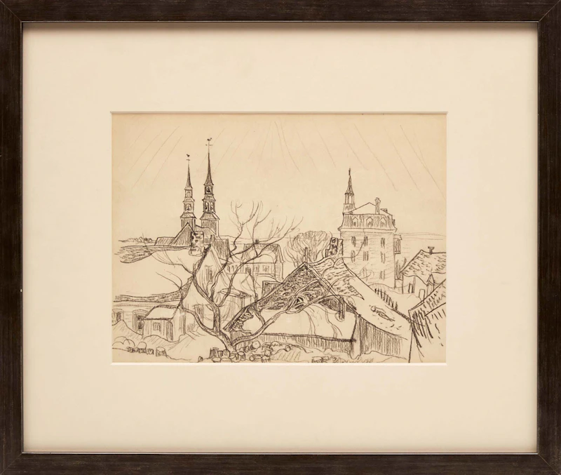 Alexander Young Jackson, St. Jean Port Joli, Quebec, 1927, double-sided graphite - view 2