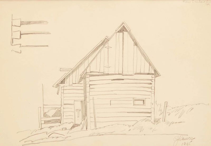 Alfred Joseph Casson, New Carlaw, 1965, graphite