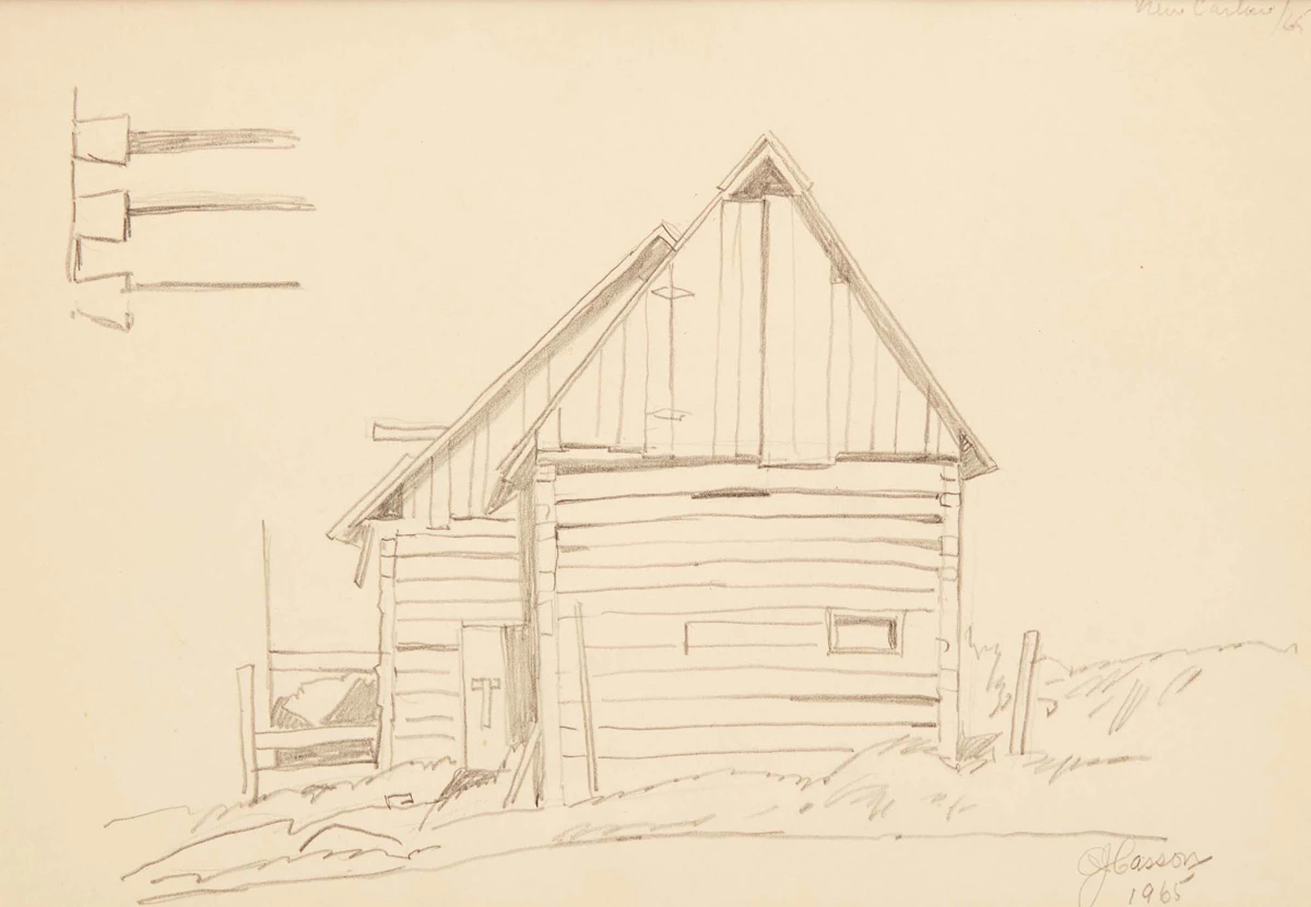 Alfred Joseph Casson, New Carlaw, 1965, graphite