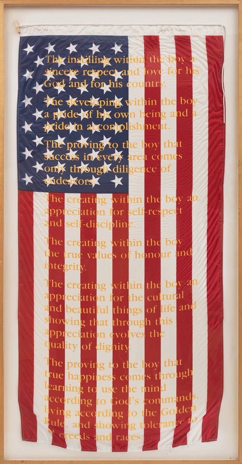 Attila Richard Lukacs, American Flag, colour screenprint on United States of America flag - view 2