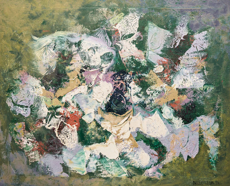 Fleurs enrubannées, 1972 by Léon Bellefleur