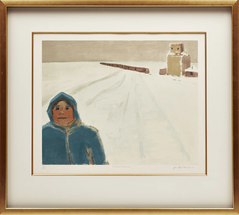 Jean Paul Lemieux, Canada Album, 1984, 12 colour prints with commemorative stamp sheet - view 5