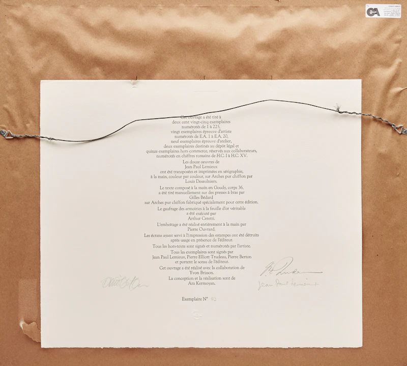 Jean Paul Lemieux, Canada Album, 1984, 12 colour prints with commemorative stamp sheet - view 13