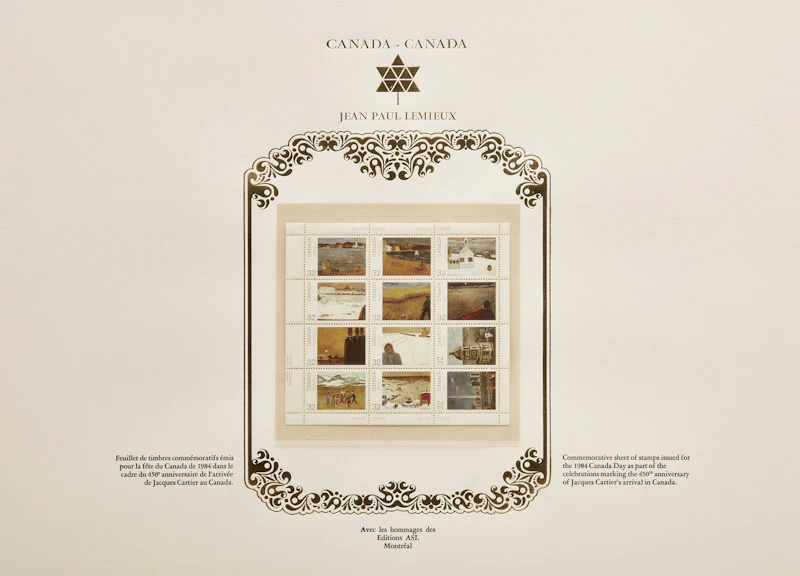 Jean Paul Lemieux, Canada Album, 1984, 12 colour prints with commemorative stamp sheet - view 14