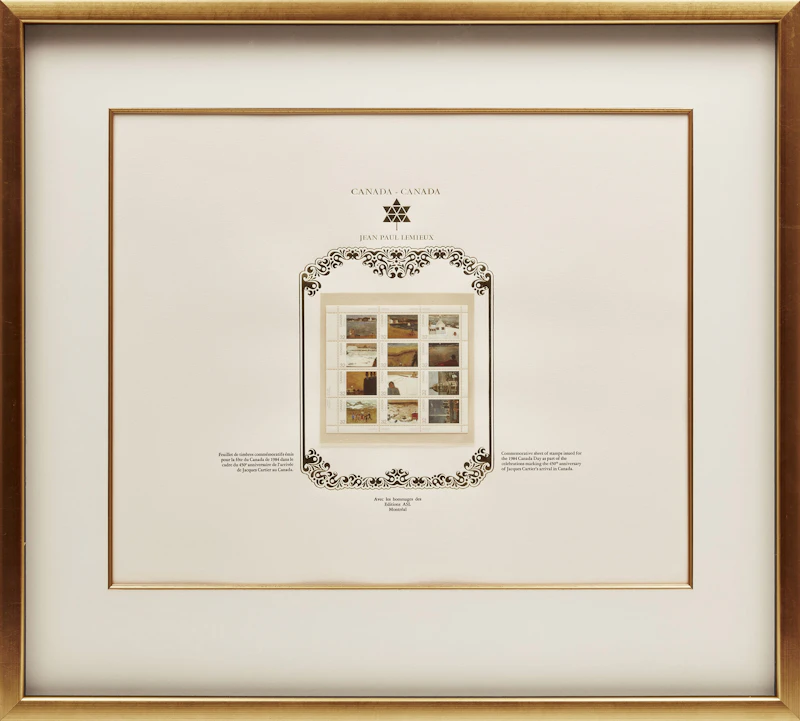 Jean Paul Lemieux, Canada Album, 1984, 12 colour prints with commemorative stamp sheet - view 15