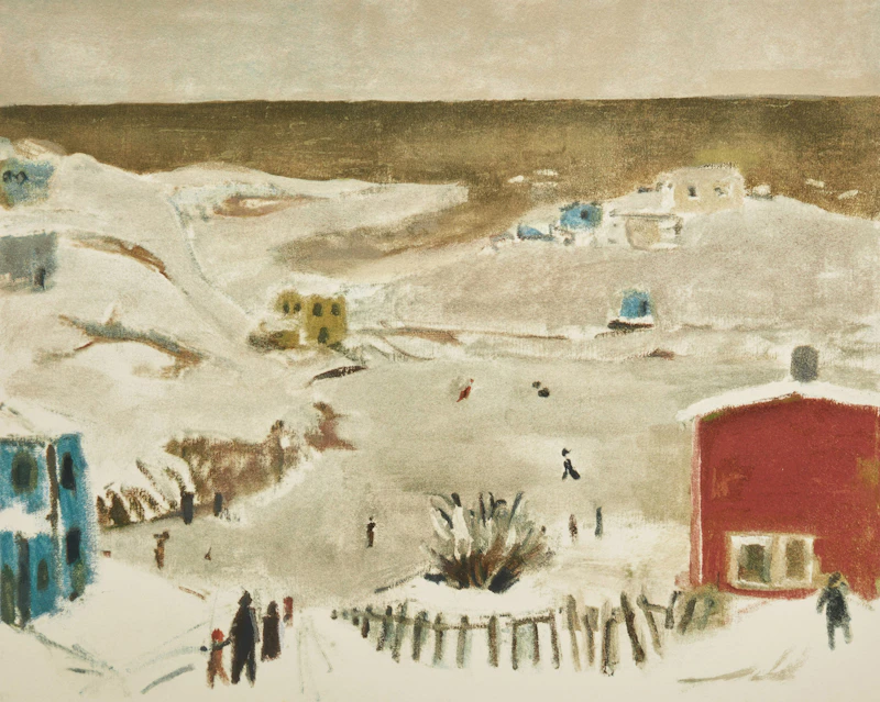 Jean Paul Lemieux, Canada Album, 1984, 12 colour prints with commemorative stamp sheet - view 37