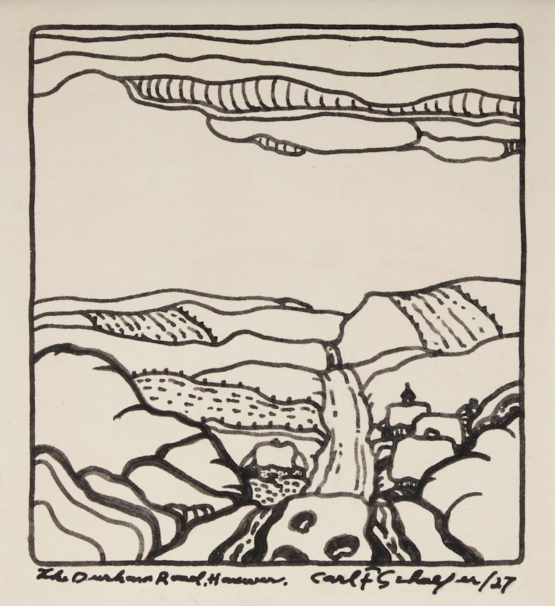 The Durham Road, Hanover, 1927 by Carl Fellman Schaefer