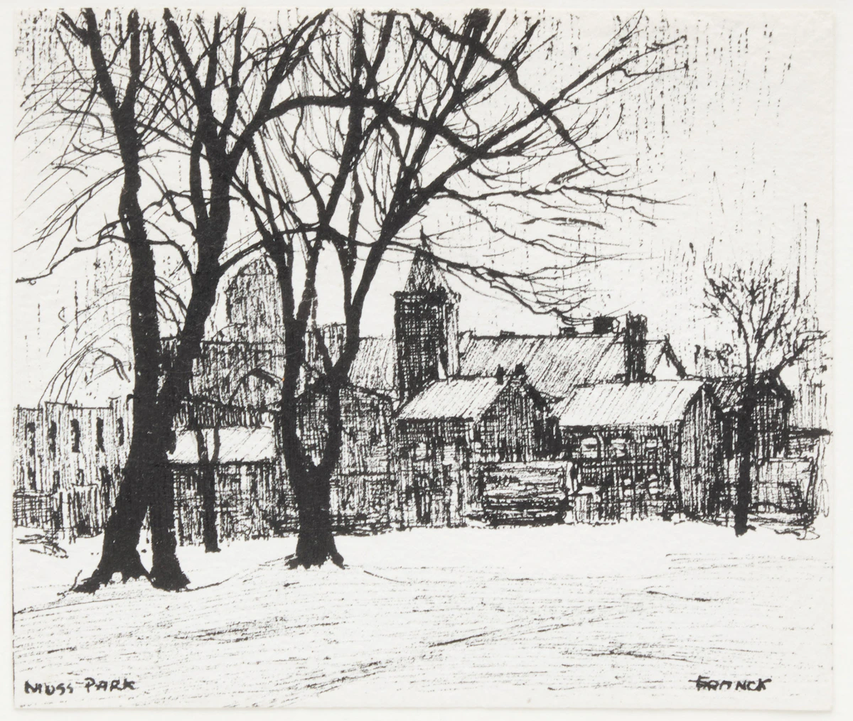 Albert Jacques Franck, Moss Park II, ink, 1964