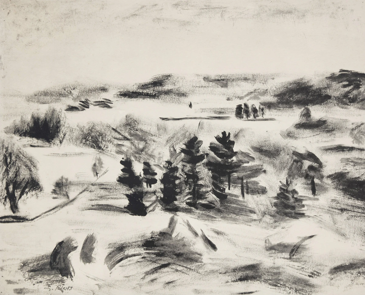 William Goodridge Roberts, Gatineau Landscape, photolithograph