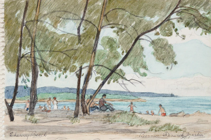 Bernice Fenwick Martin, Cherry Beach, 1956, graphite