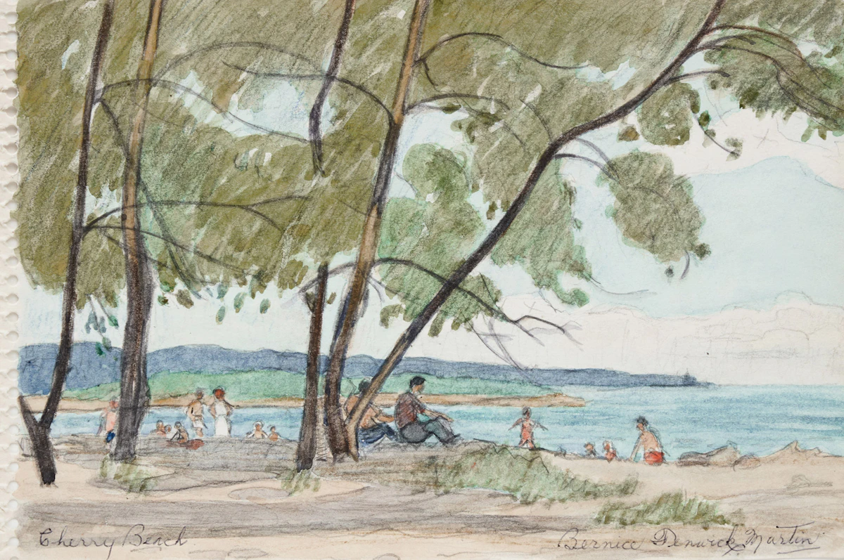 Bernice Fenwick Martin, Cherry Beach, 1956, graphite