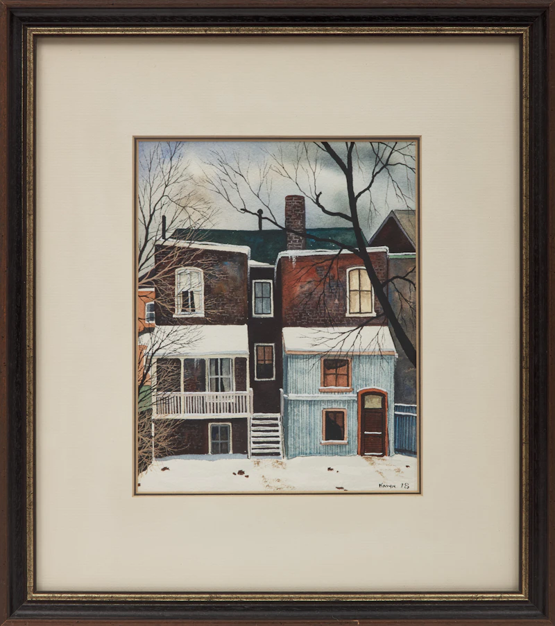 John Kasyn, Old Houses on Sherbourne Street, watercolour, 1978 - view 2