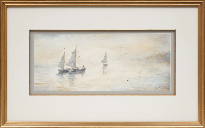 Lucius Richard O'Brien, Marine Scene, watercolour, 1883 - view 2