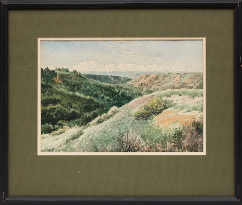 Ernest Luthi, Near Fort Qu'Appelle, watercolour - view 2