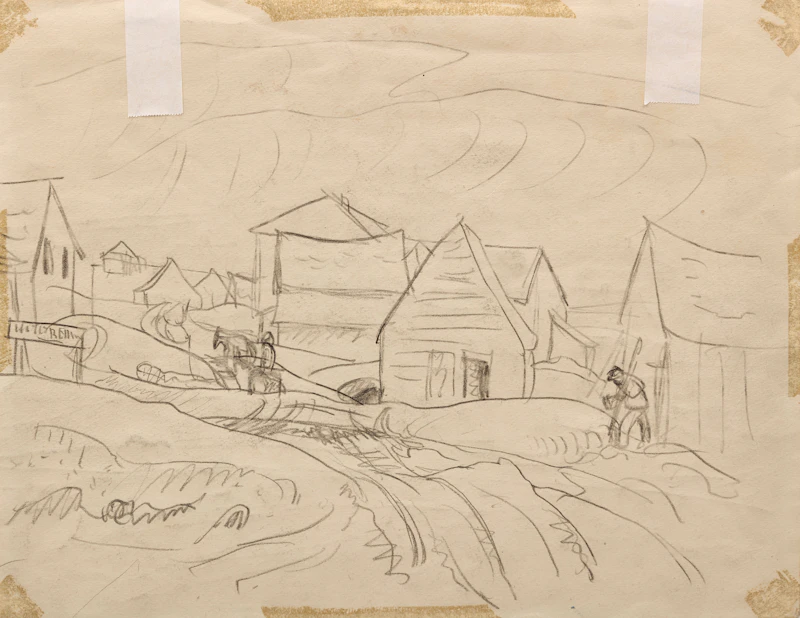 Alexander Young Jackson, Fox River, double-sided graphite on paper - view 4