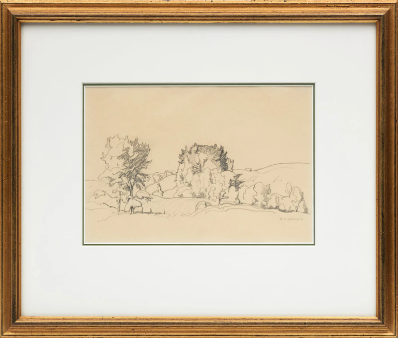 Alfred Joseph Casson, Landscape, graphite - view 2