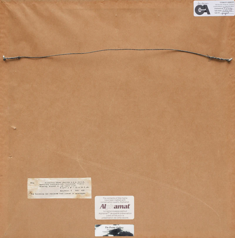 Alexander Young Jackson, McMichael Conservatory, Kleinburg, graphite - view 3