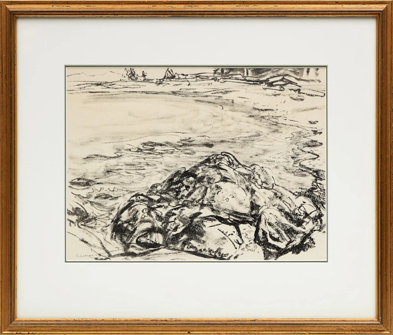 Arthur Lismer, Rocky Shoreline, ink and wash - view 2