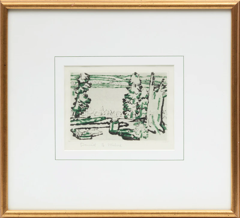 David Brown Milne, Painting Place, colour drypoint, 1931 - view 2