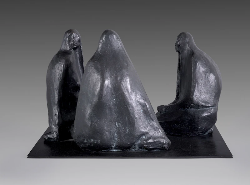 Francisco Zúñiga, Tres Mujeres Platicando, bronze - view 2