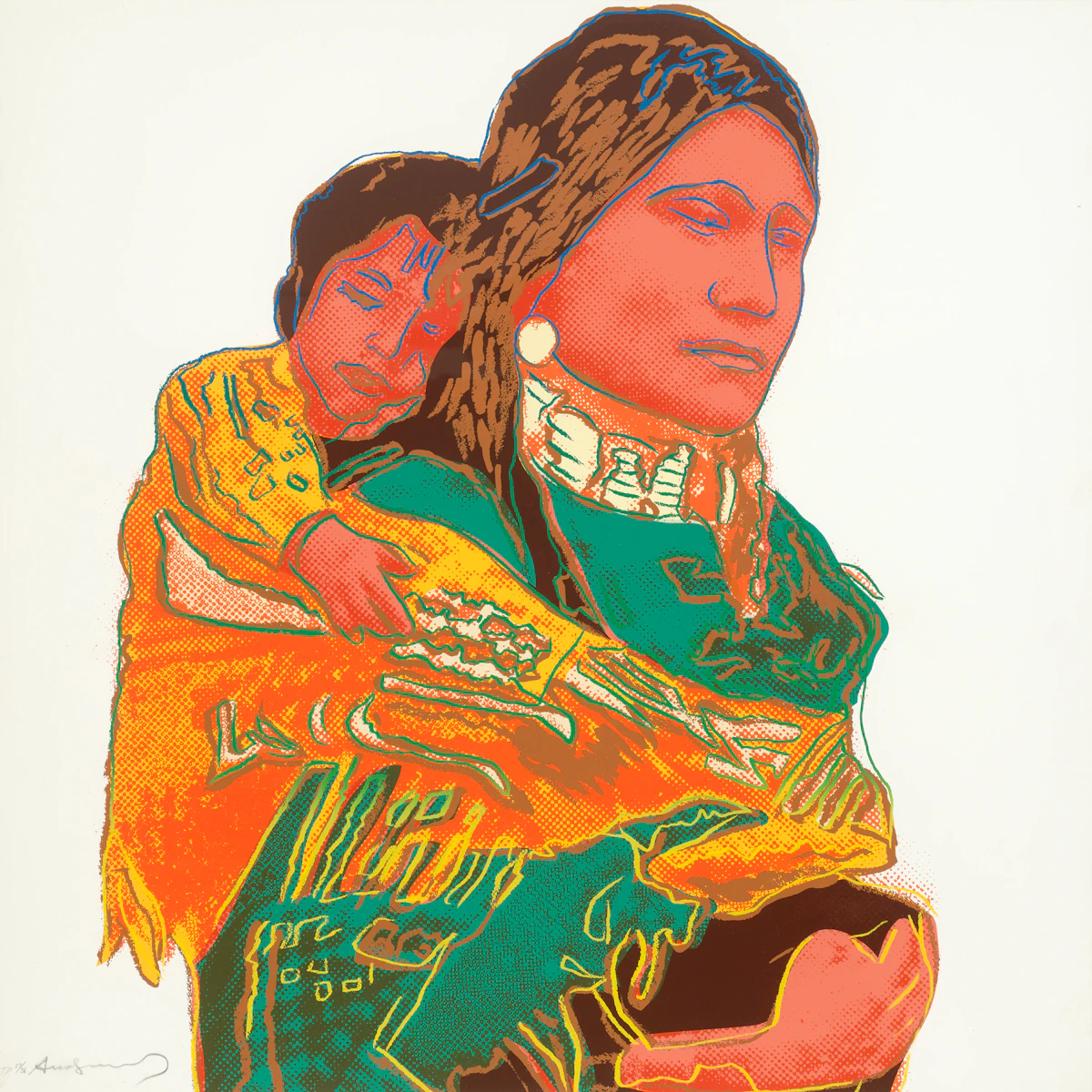Andy Warhol, Mother and Child from Cowboys and Indians (F&S IIB.383), 1986, colour screenprint on Lenox Museum Board