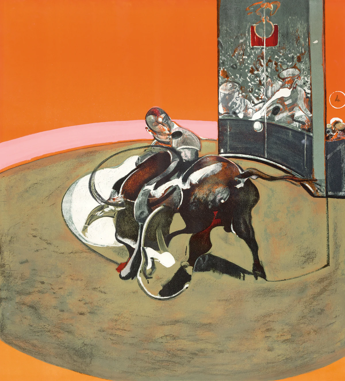 Francis Bacon, After Study for Bullfight #1, 1969 (Sabatier 10), colour lithograph on Arches wove paper