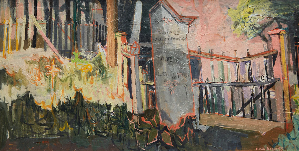 Molly Lamb Bobak, End of an Era, oil on board, 1955