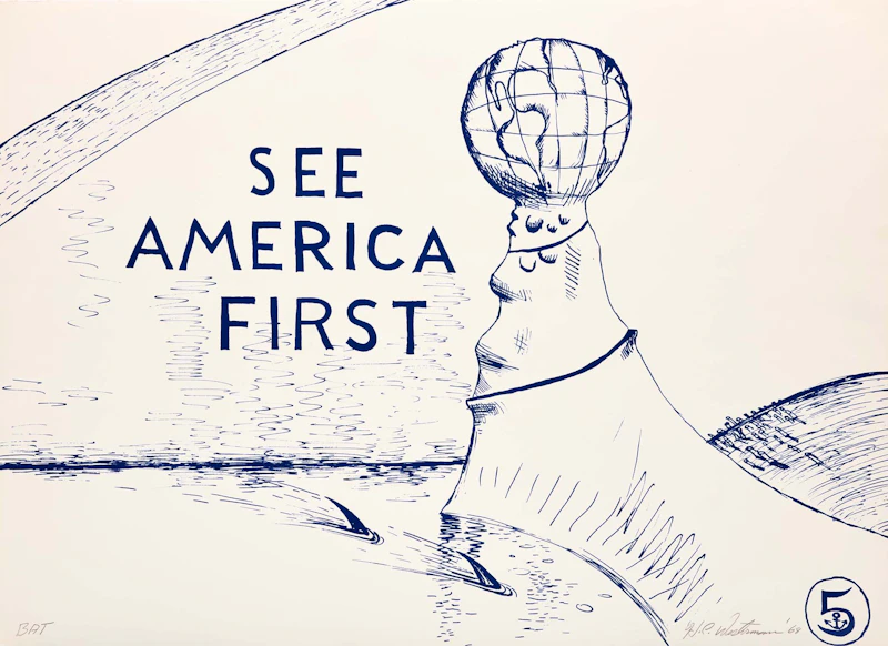 Horace Clifford Westermann, See America First #5, colour lithograph