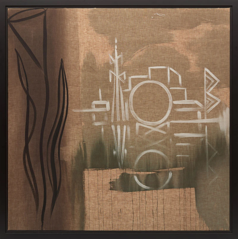 Wanda Koop, Tracking Station No. 1, 1990, ink and acrylic on cotton - view 2