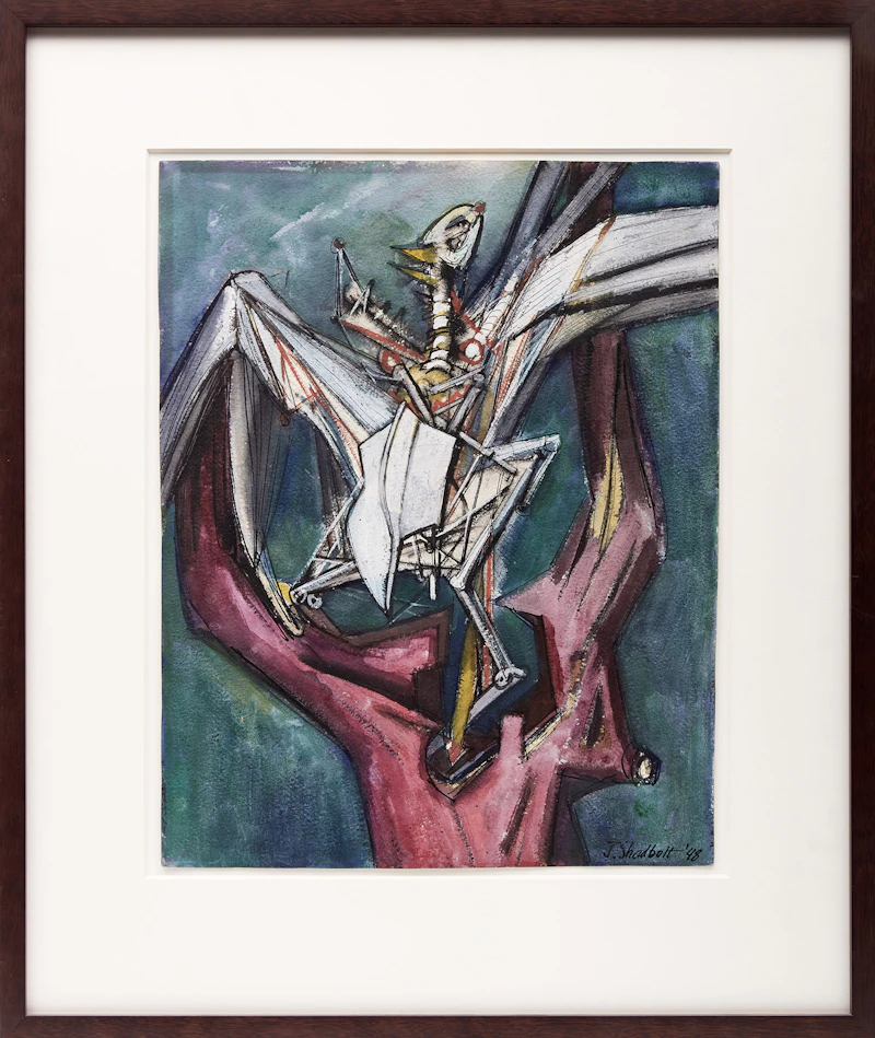 Jack Leonard Shadbolt, Trapped Bird, 1948, ink and watercolour - view 2