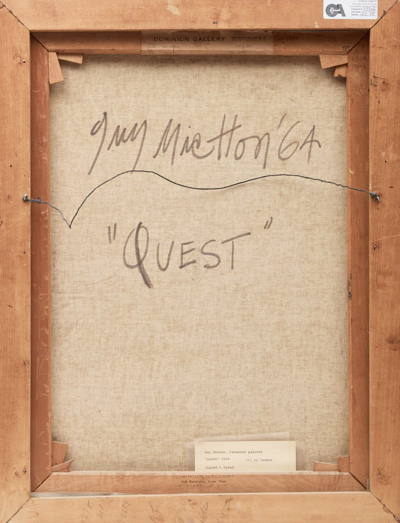 Guy Michon, Quest, 1964, oil on canvas - view 3
