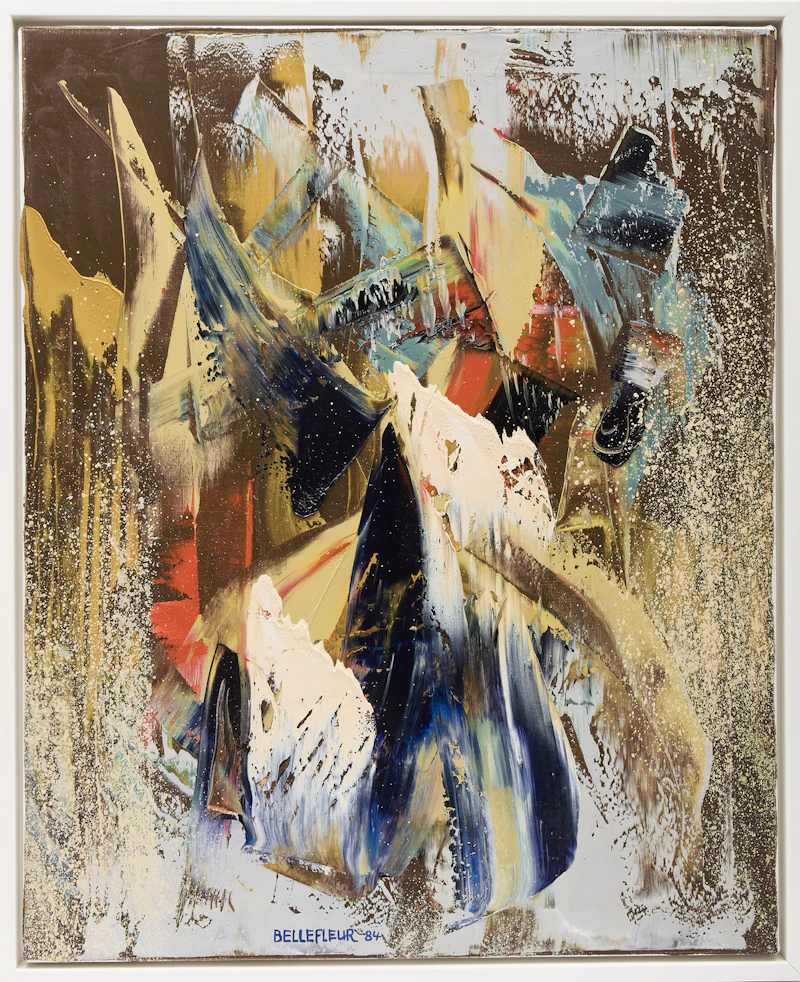 Léon Bellefleur, Chutes, 1984, oil on canvas - view 2