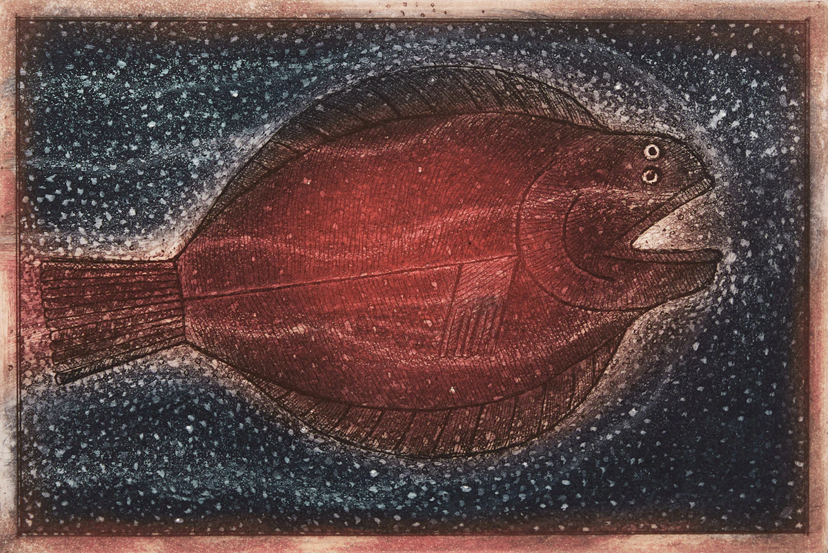 David Lloyd Blackwood, Flatty, 2015, etching and aquatint