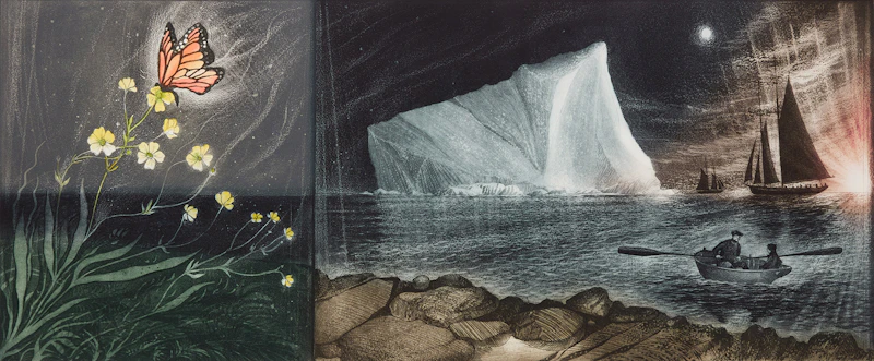David Lloyd Blackwood, His Father Dreams II: Labrador Days, 1988, etching and aquatint