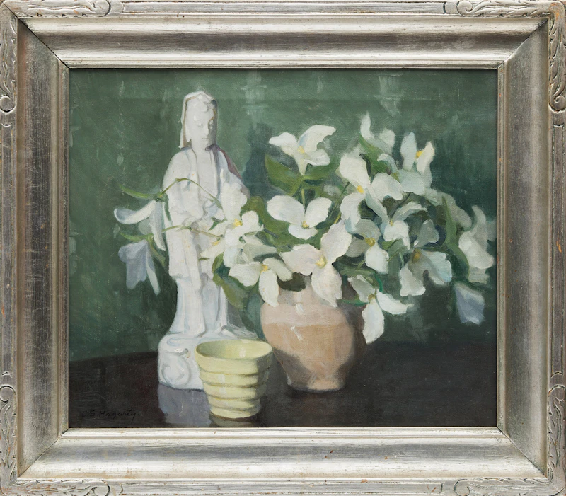 Clara Sophia Hagarty, Trilliums, oil on canvas - view 2