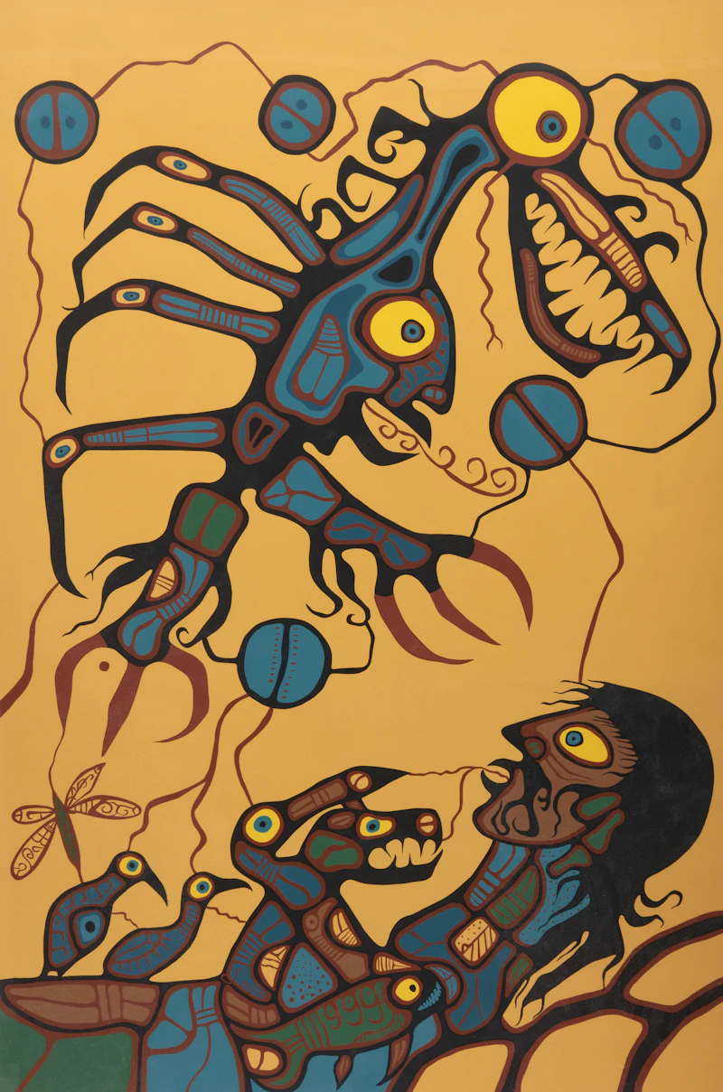 Norval Morrisseau, The Visionary, colour serigraph