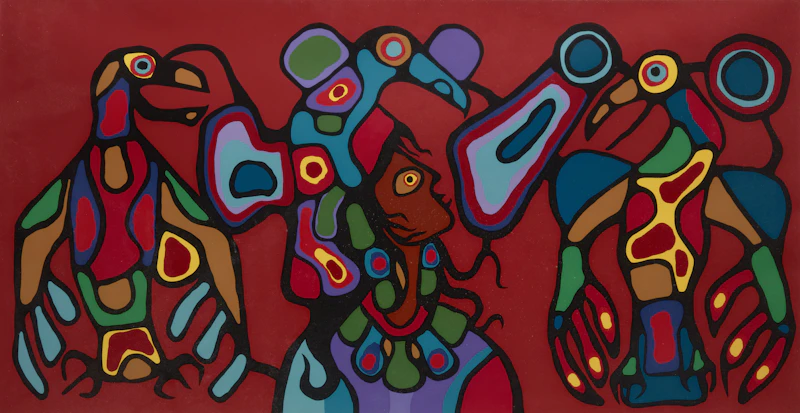 Norval Morrisseau, Thunderbird's Spirit, colour serigraph