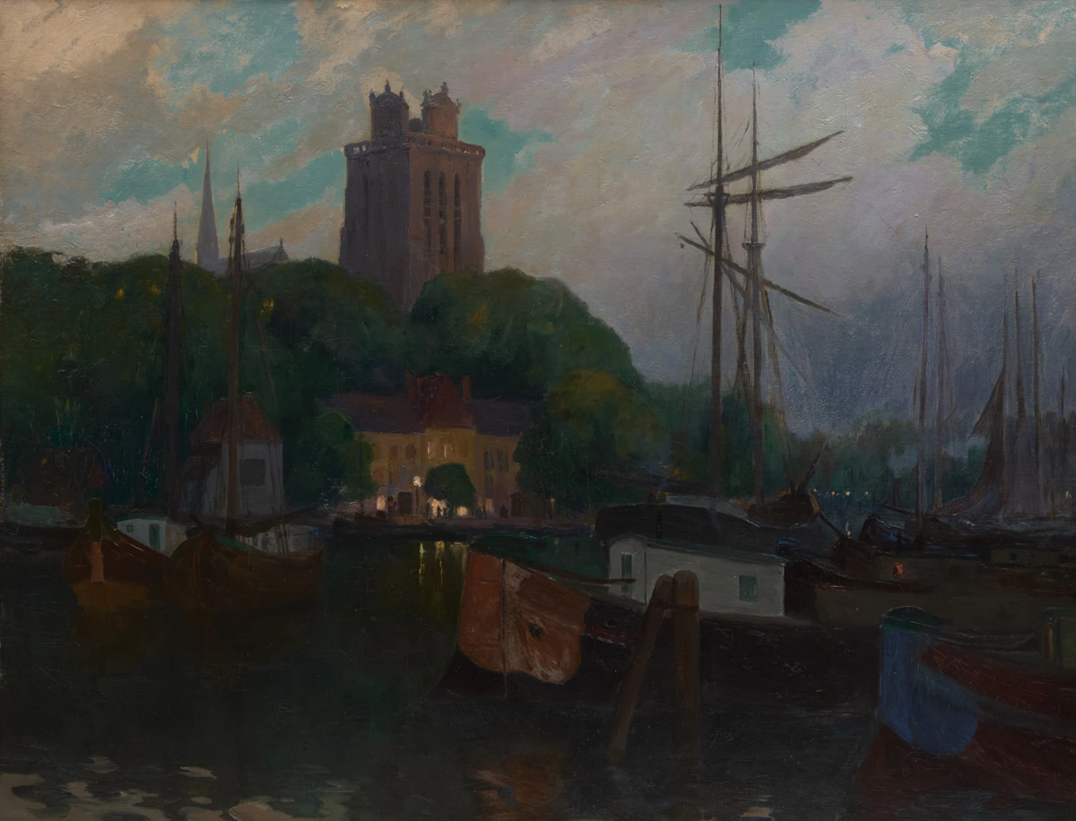 Maurice Galbraith Cullen, Dordrecht at Twilight, oil on canvas