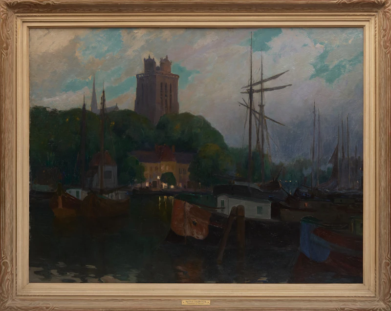 Maurice Galbraith Cullen, Dordrecht at Twilight, oil on canvas - view 2