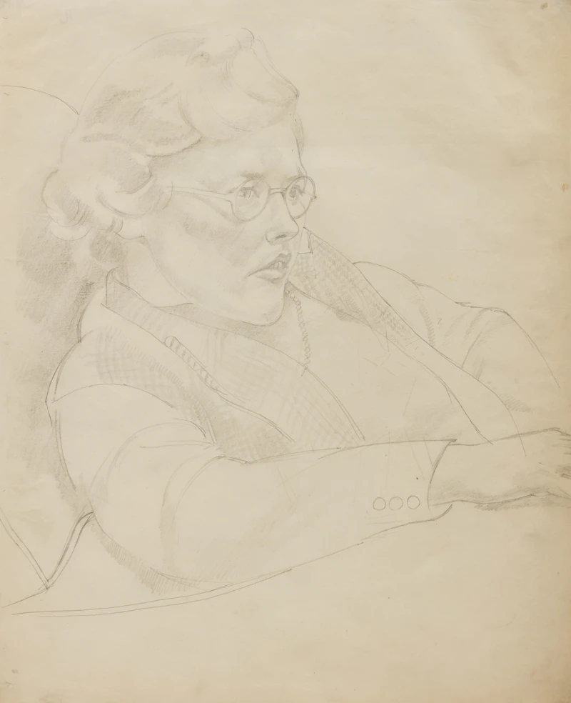 Portrait of a Girl in Glasses by Stanley Spencer