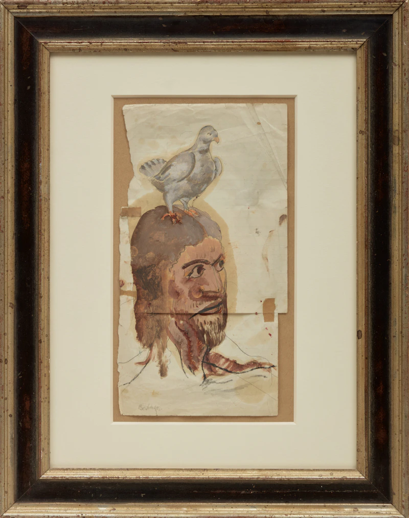Stanley Spencer, Saint John with Dove, graphite and mixed media on paper - view 2