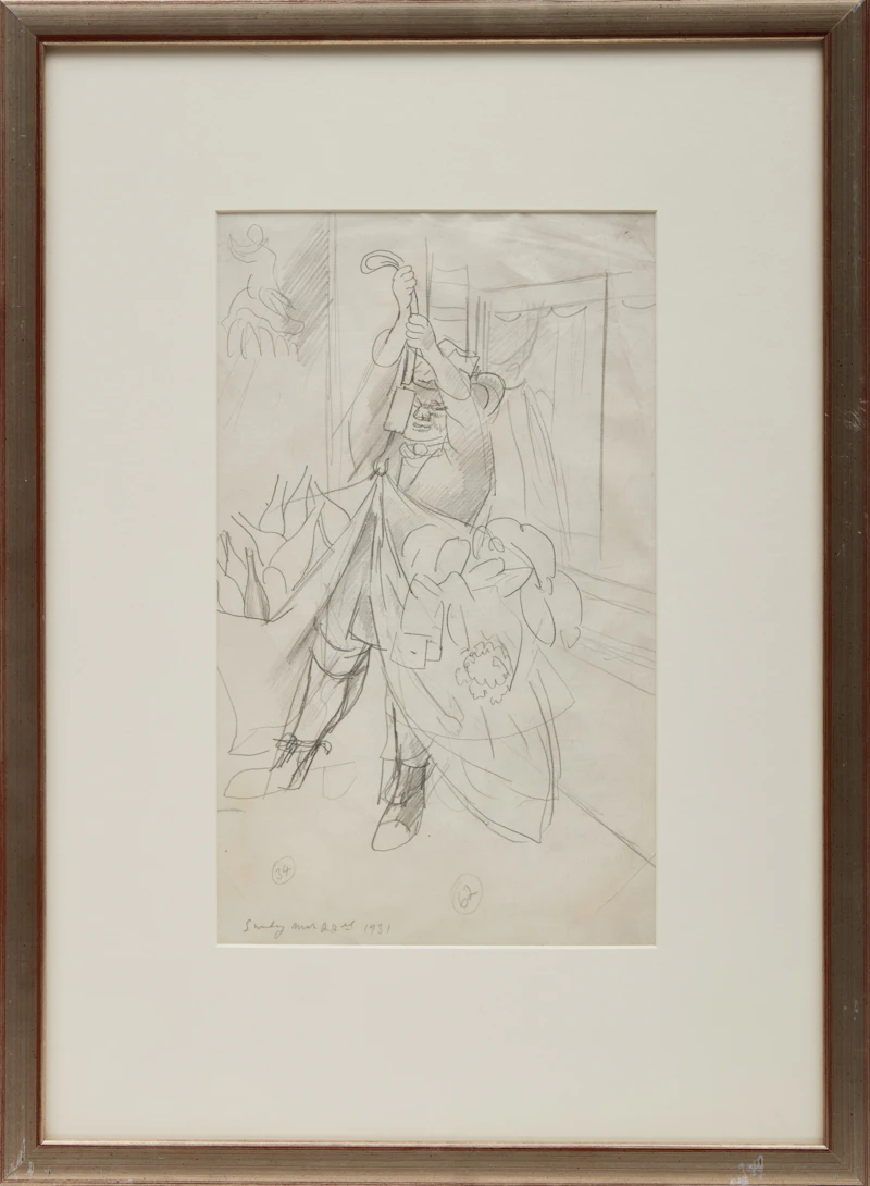Stanley Spencer, Dustman (Sunday, March 22nd), 1931, graphite - view 2